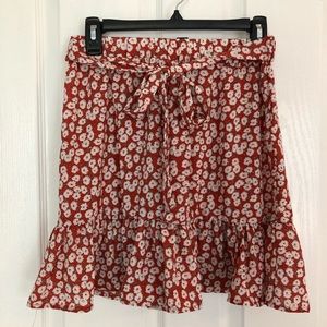 Flower print skirt